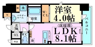 エステムコート谷町九丁目の物件間取画像